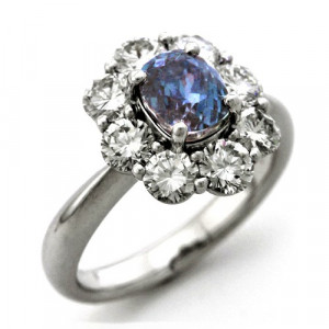 Pt900 アレキサンドライト 1.933ct  1.698ct レディース リングのみ 付属品無し 美品